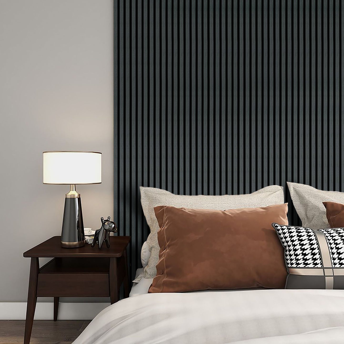 Akustikpaneel Holzoptik – Schallabsorbierende Wandverkleidung mit Lamellen - 240cm x 60cm x 21mm