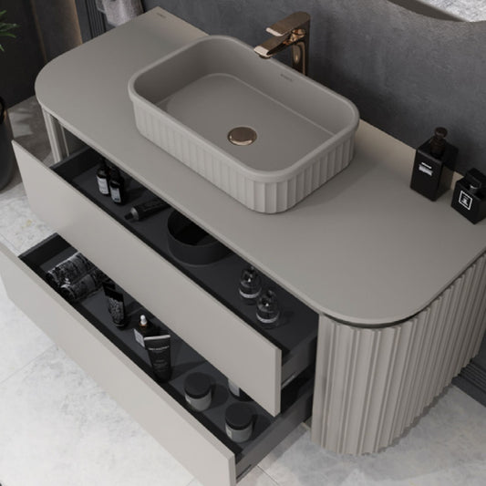 Badezimmermöbel-Set Gloria – Komplettset mit Waschtisch, Spiegel & Hochschrank – 120 cm