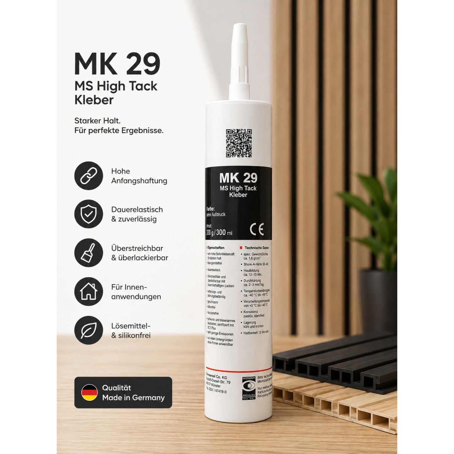 Montagekleber für PVC- & Akustikpaneele