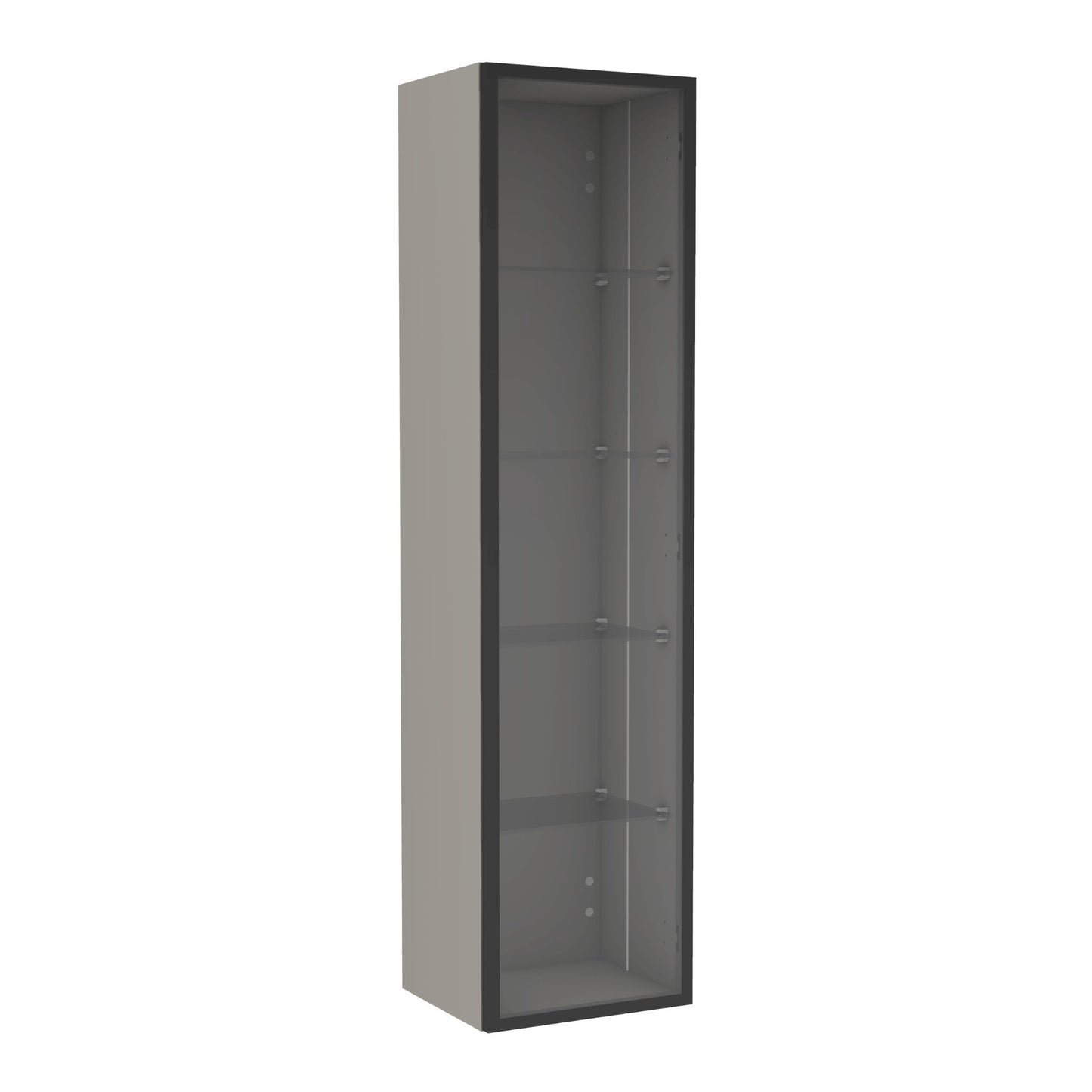 Hochschrank Lumia mit Glastür – 140x35x30 cm