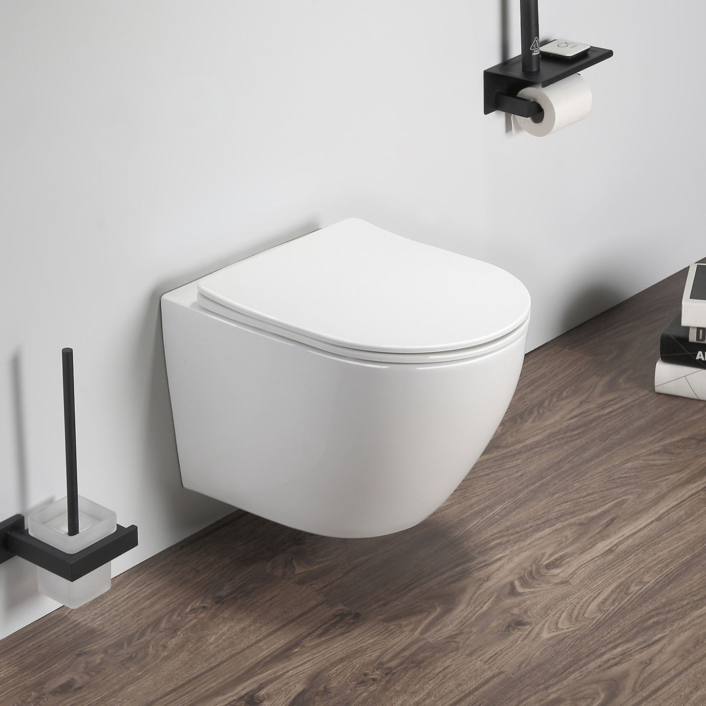 Wand-WC mit Tornado-Spülung – Weiß
