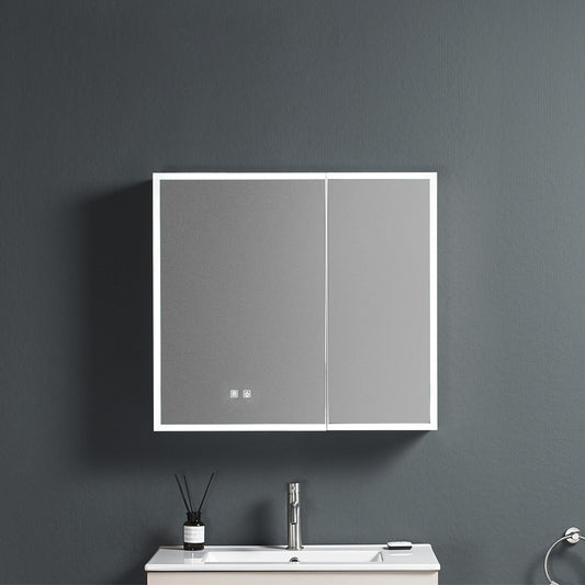 Spiegelschrank mit LED-Beleuchtung – 77 cm