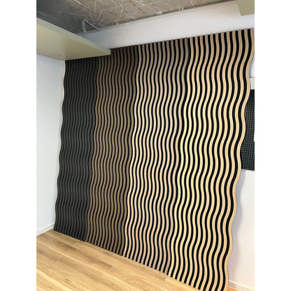 Akustikpaneel Wave – Curved Lamellen Wandverkleidung – 240cm x 60cm x 21mm